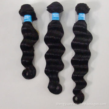 Peruvian Virgin Hair Weave, Loose Deep, 3/4 Bundles, No Tangles and No Sheding